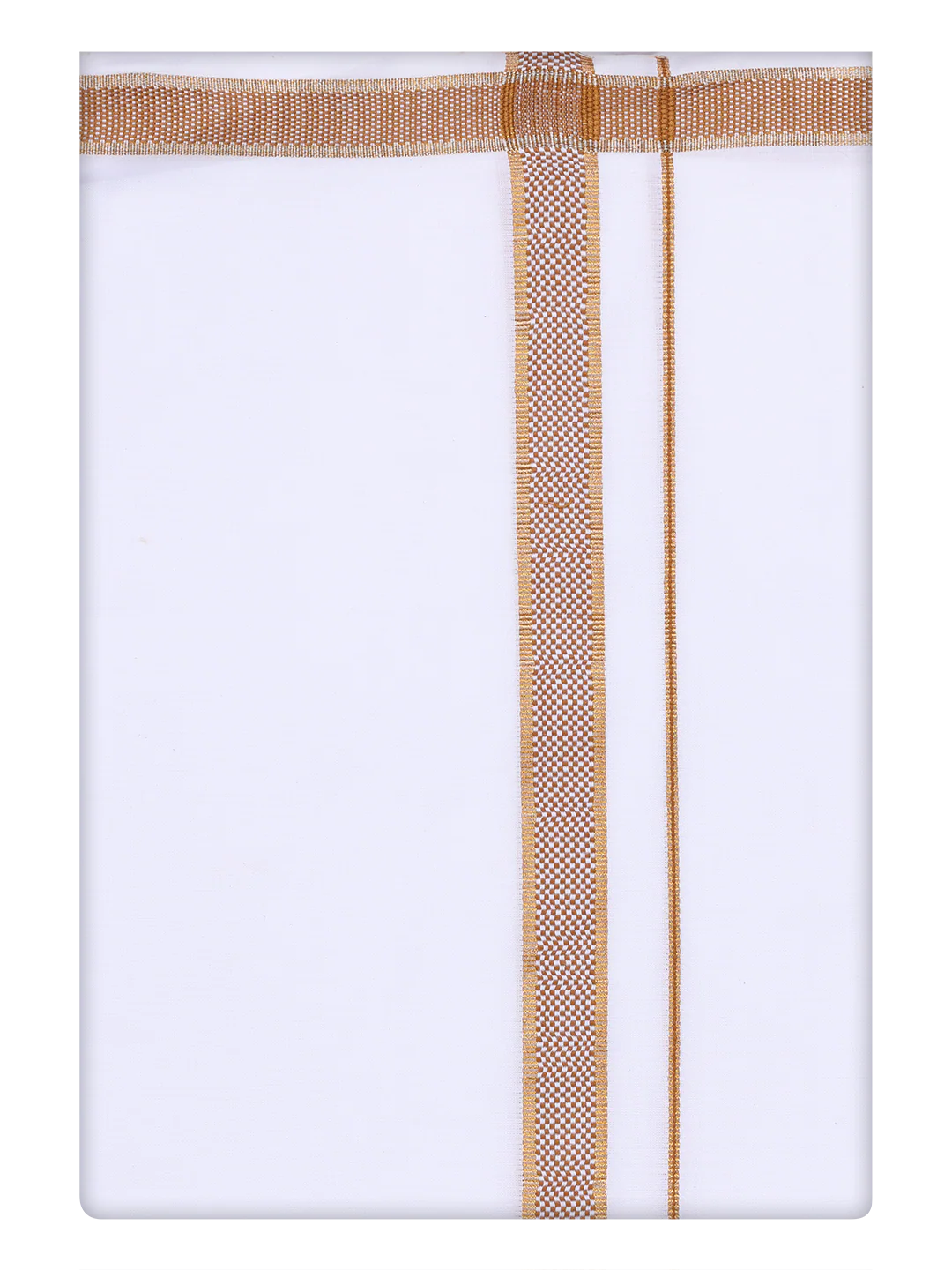 Men's Light Brown Shirt with Matching Border Dhoti Combo Pinto - Image 3