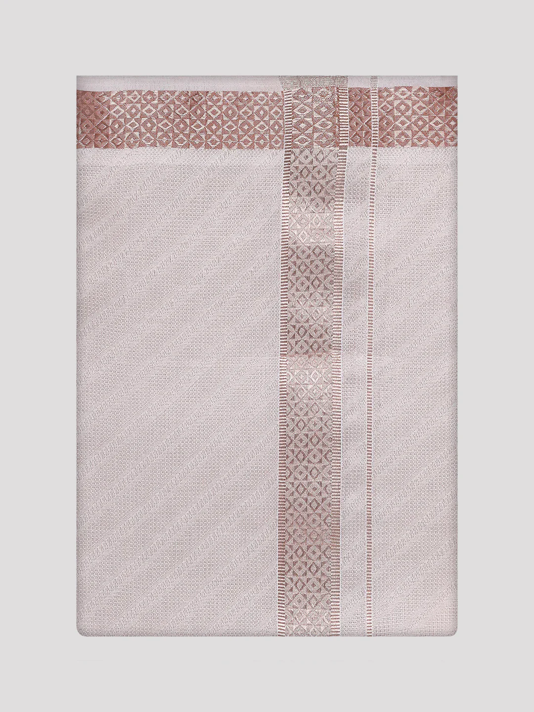 Men's Light Copper Tissue Jacquard Shirt with Matching Dhoti Combo Zeus - Image 9