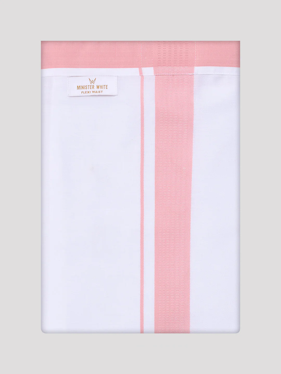 Mens Light Pink Shirt with Matching Border Flexi Dhoti Combo Casper Flexi - Image 9
