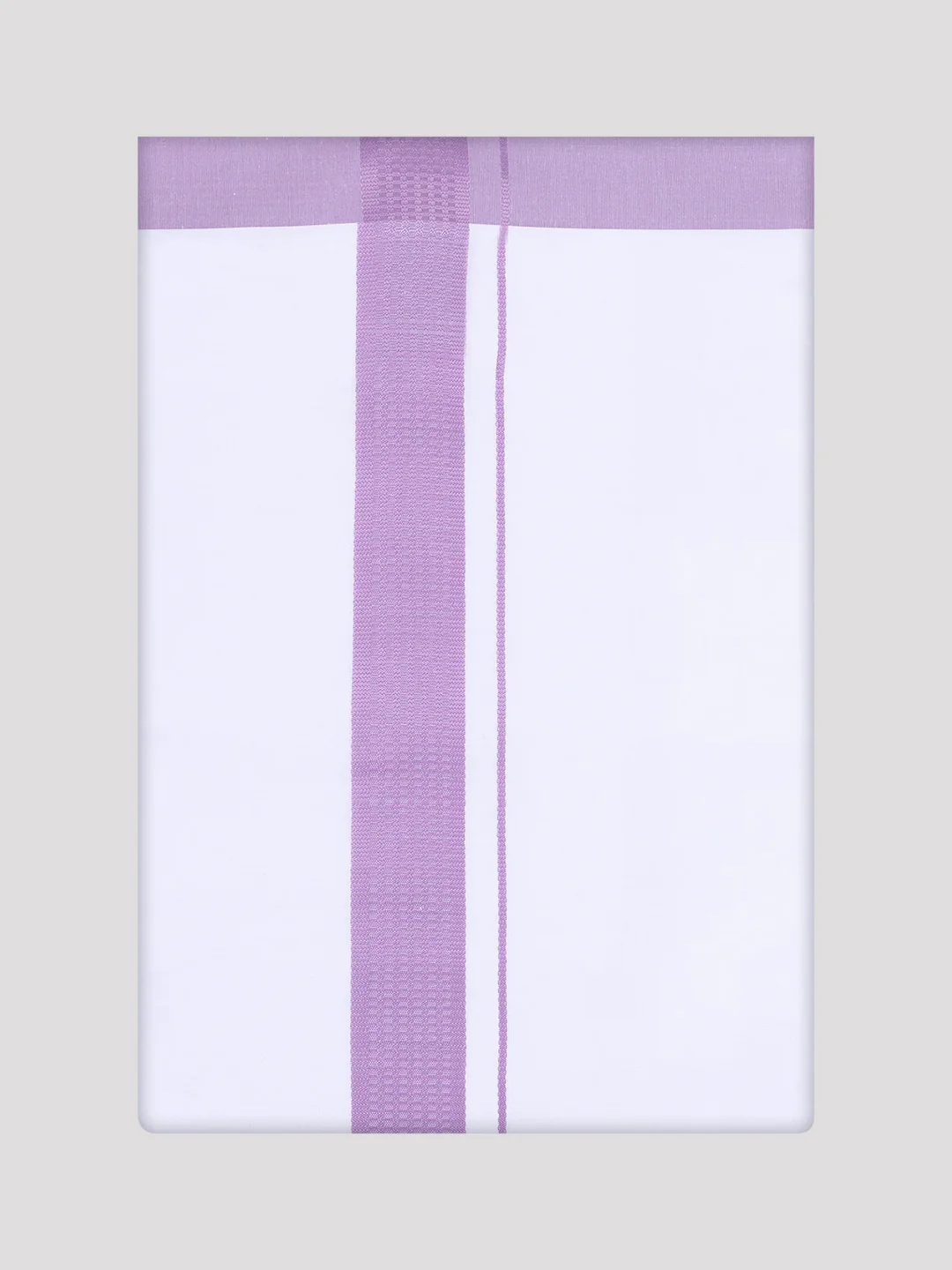 Mens Light Purple Color Shirt with Matching Border Dhoti Combo Casper - Image 11