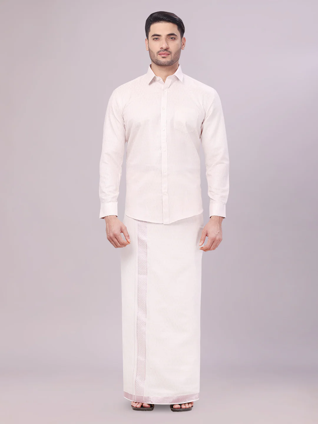 Tissue Shirt & Flexi Dhoti