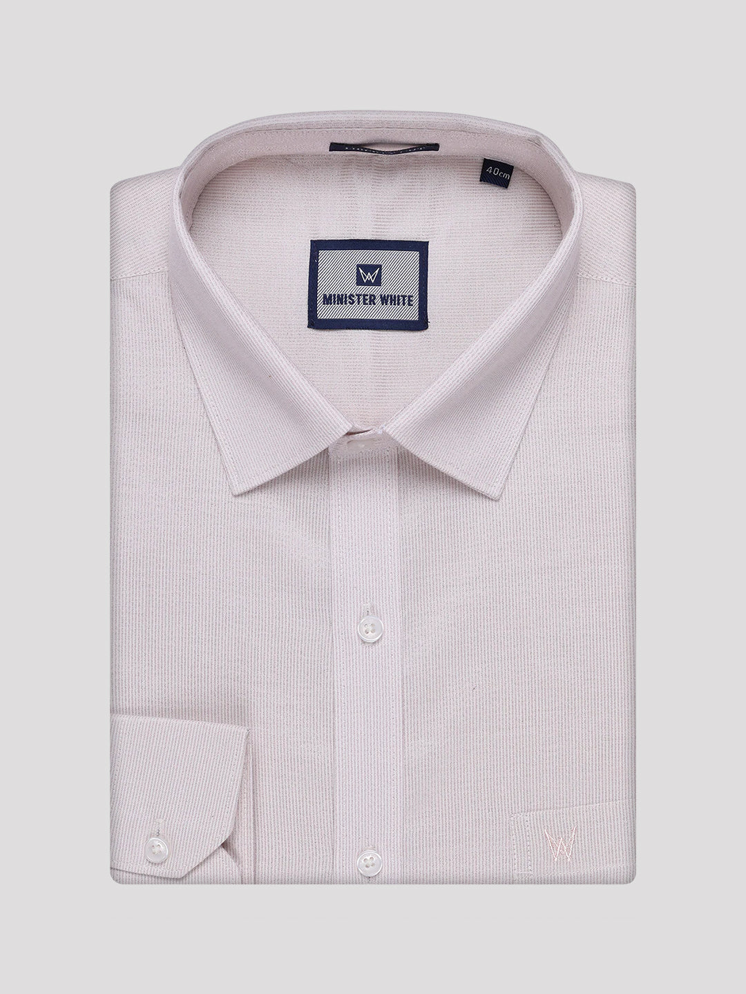 Mens Light Rose Tissue Stripe Shirt and Dhoti Combo with Jacquard Border Kane - Image 7
