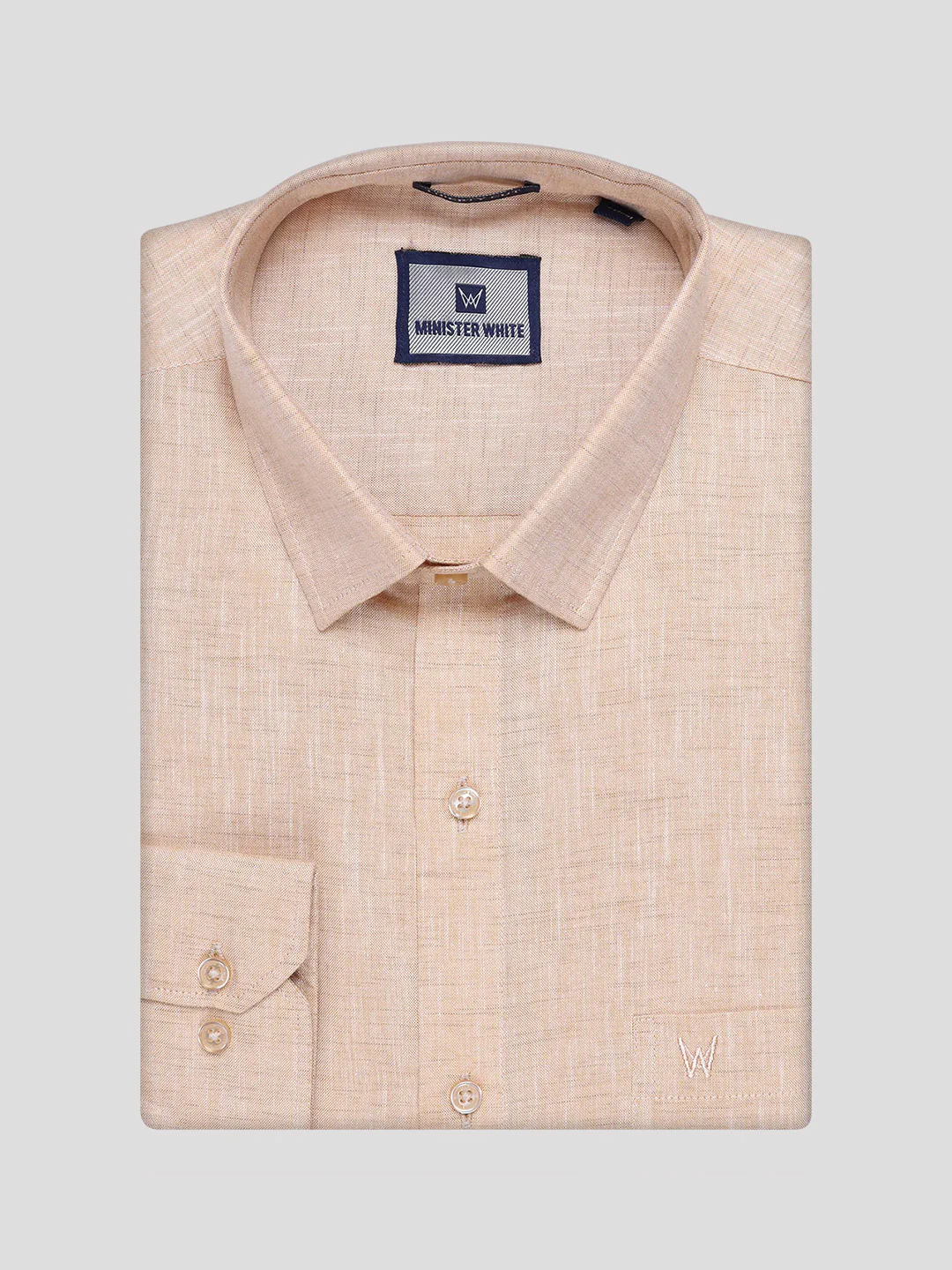 Mens Light Sandal Colour Shirt with Matching Fancy Border Dhoti Combo Lemax - Image 11