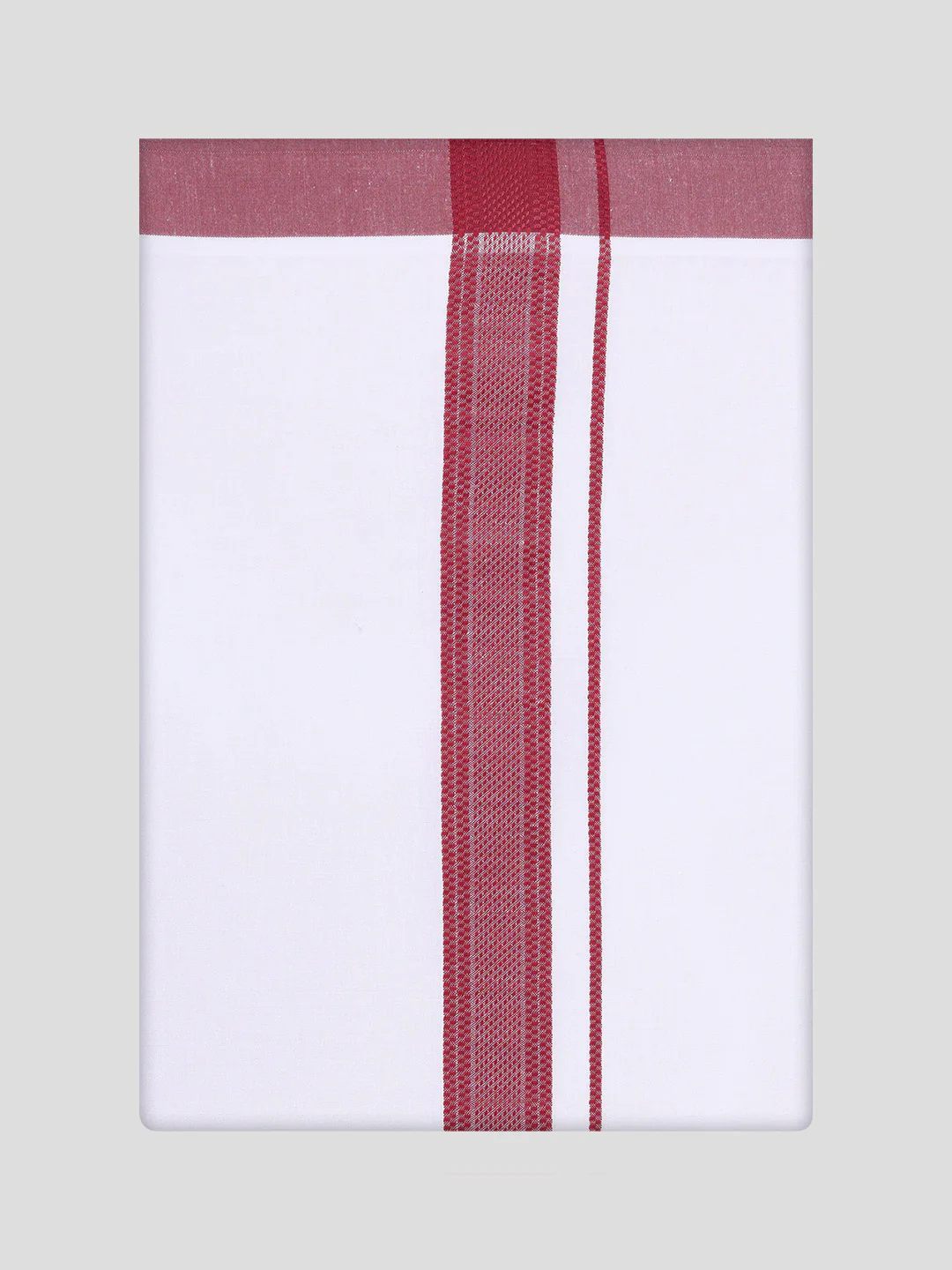 Mens Maroon Colour Shirt with Matching Fancy Border Dhoti Combo Lemax - Image 12