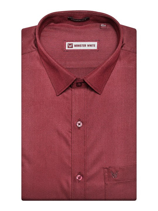 Men's Maroon Shirt with Matching Fancy Border Dhoti Combo Haiku - Image 3