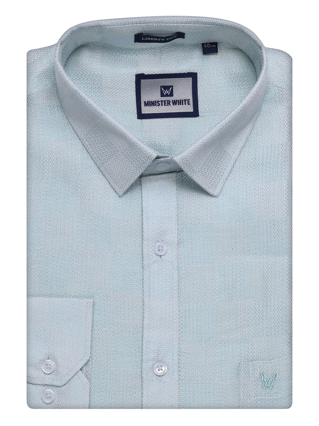 Men's Mint Blue Tissue Jacquard Shirt with Matching Dhoti Combo Zeus - Image 8