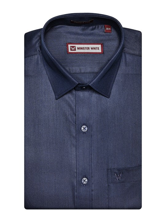 Men's Navy Shirt with Matching Fancy Border Dhoti Combo Haiku - Image 3