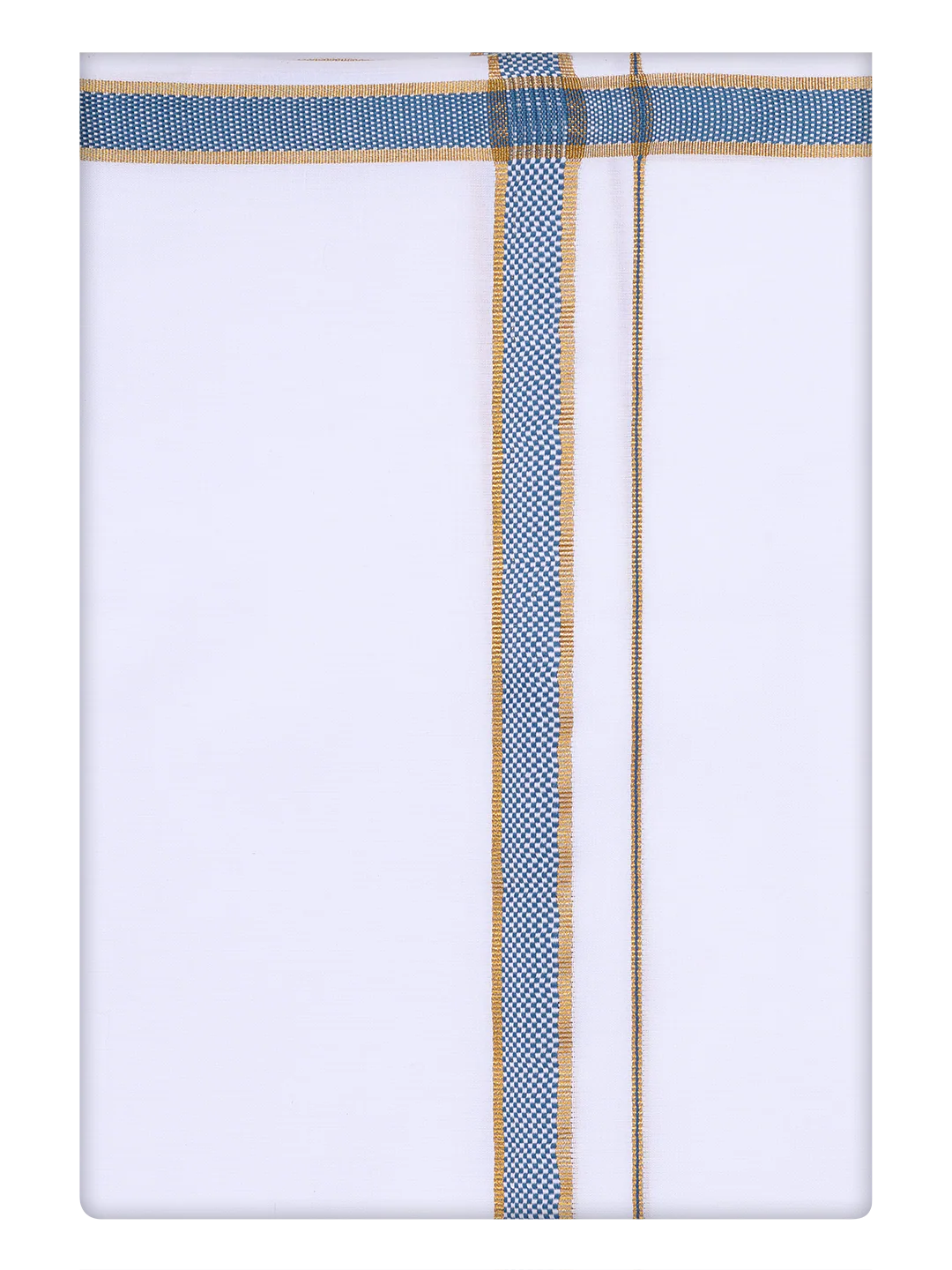 Men's Peacock Shirt with Matching Border Dhoti Combo Pinto - Image 12