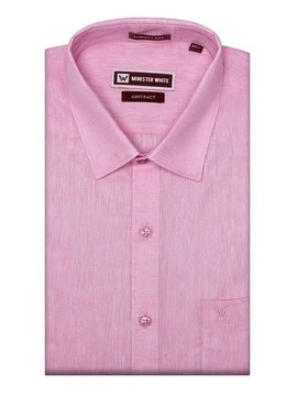 Men's Premium Cotton Linen Regular Fit Pink Shirt Abstract