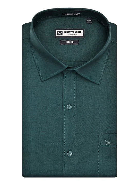 Men's Premium Cotton Regular Fit Turquoise Green Shirt Rosal