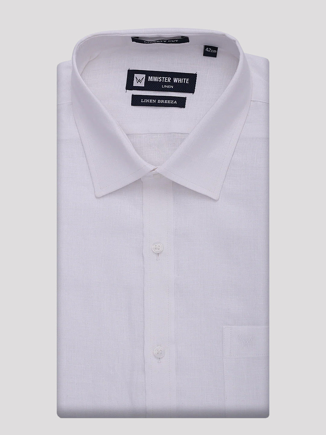 Mens Pure Linen Regular Fit White Shirt Linen Breeza