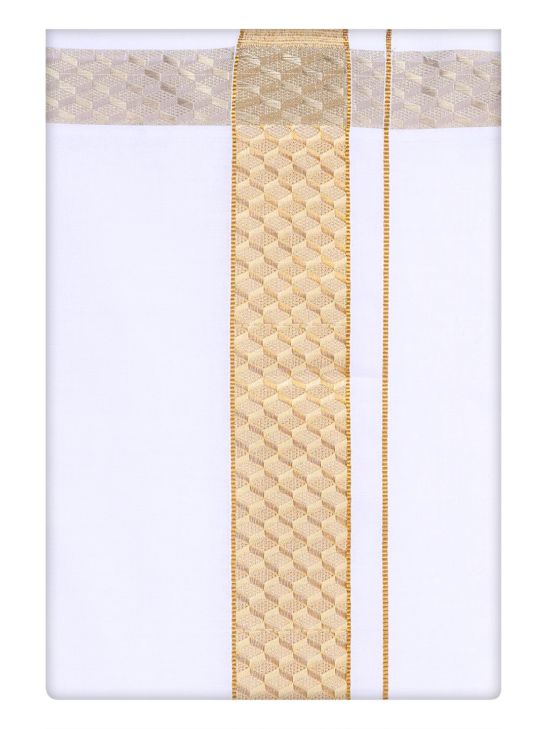 Mens Sandal Shirt with Matching jacquard Weave Border Dhoti Combo Marsh - Image 11