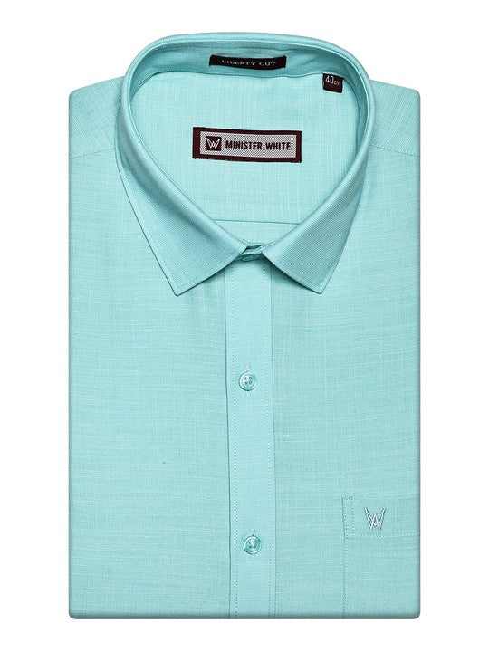 Men's Sea Green Shirt with Matching Fancy Border Dhoti Combo Google - Image 3
