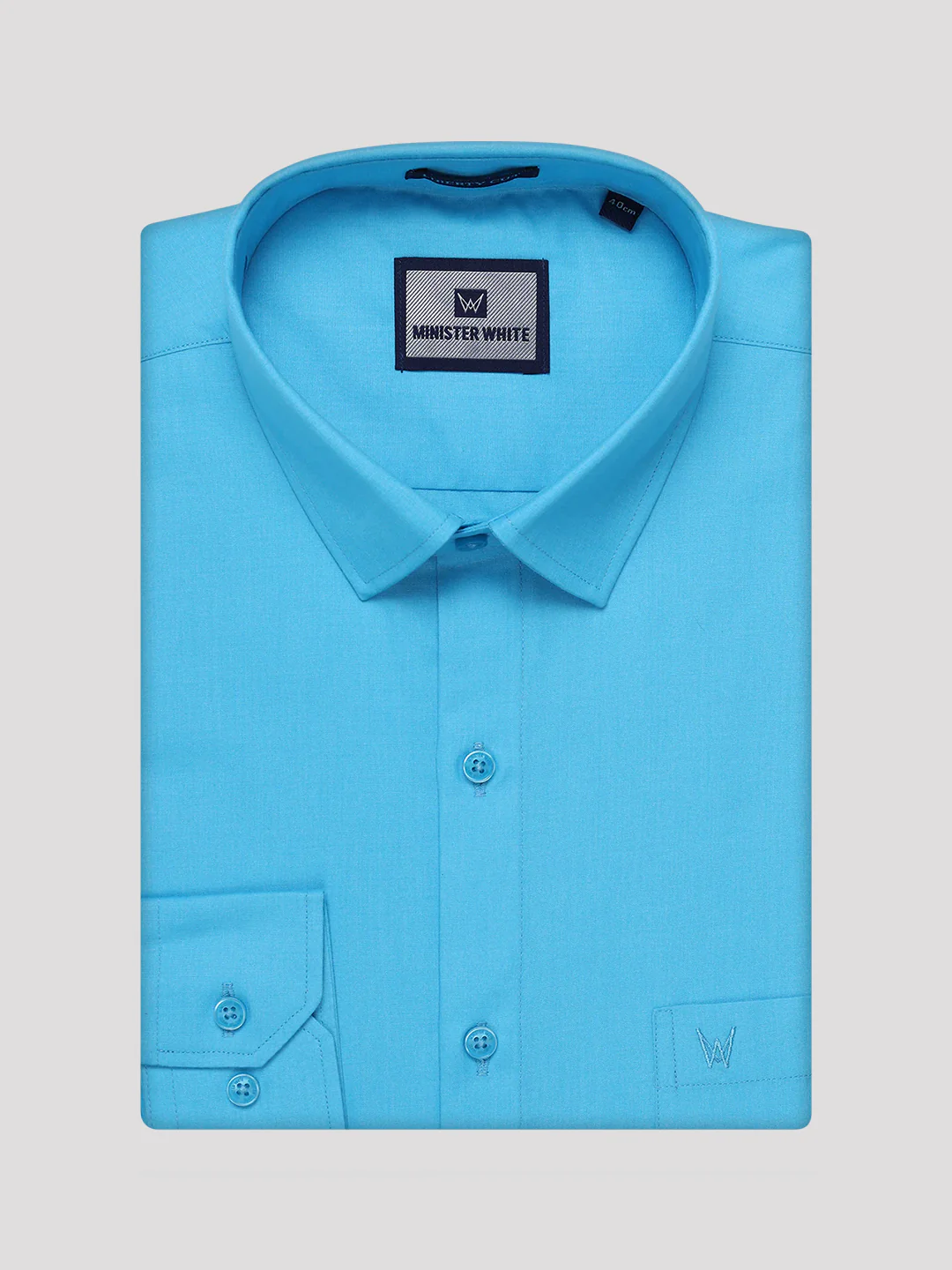 Men's Sky Blue Shirt with Matching Border Flexi Dhoti Combo Casper Flexi - Image 8