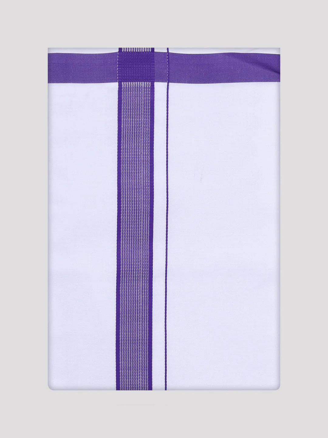 Mens Violet Dupion Satin Color Shirt with Matching Border Dhoti Combo Gora - Image 7