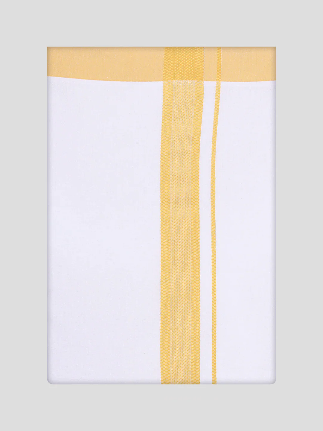 Mens Mustard Colour Shirt with Matching Fancy Border Dhoti Combo Lemax - Image 12