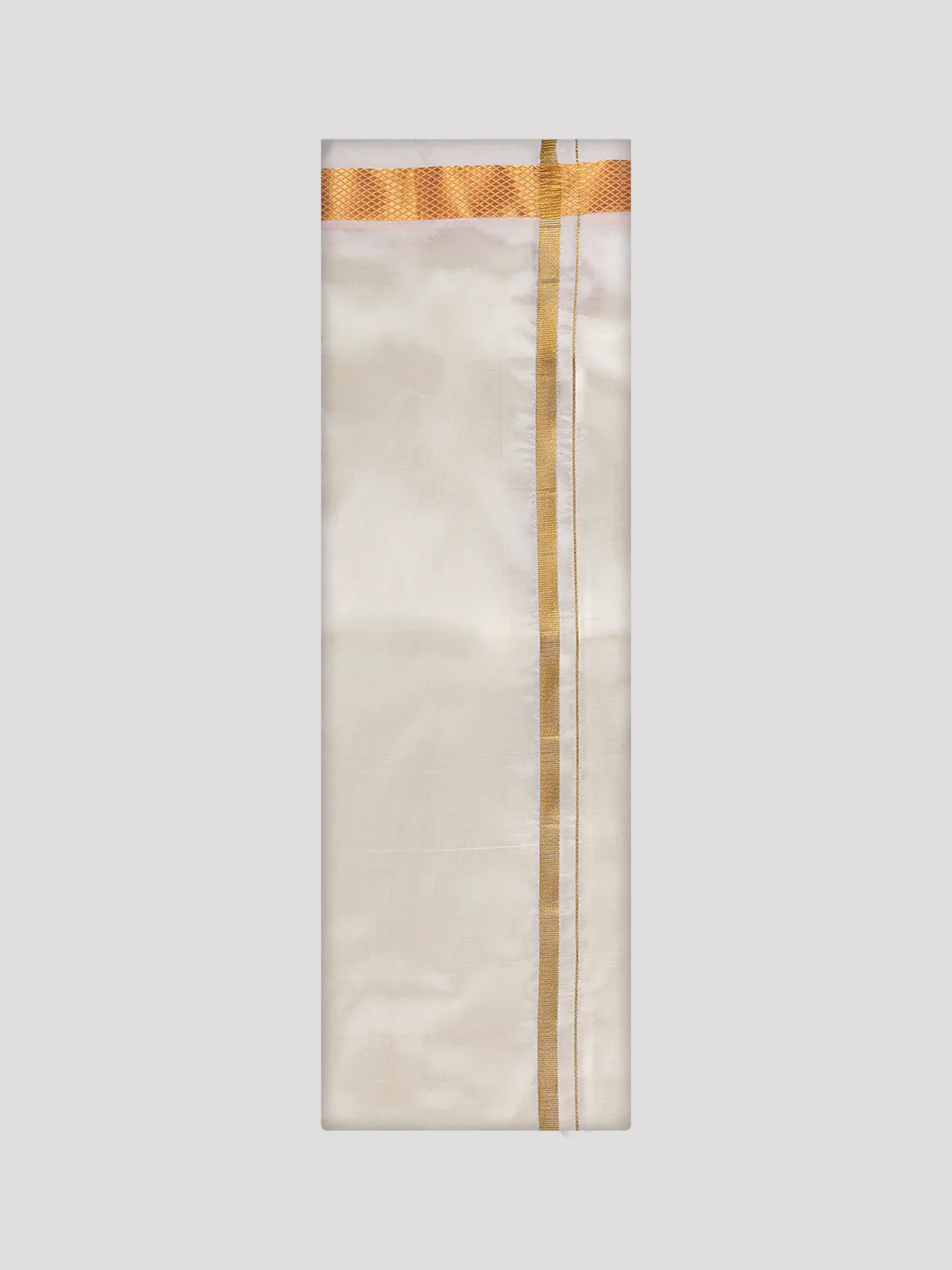 Men's Silk Mix Wedding Cream Shirt, Dhoti, Nerial with Belt Combo - Thamboolam - Image 10